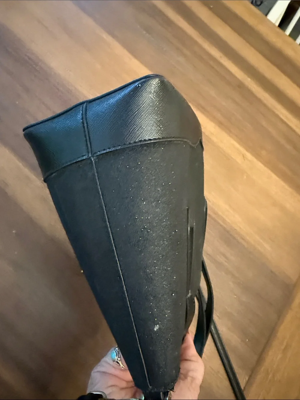 kate spade Black Structured Tote with Top Handles